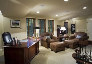 Owings brothers transforms attic space above garage to home office.