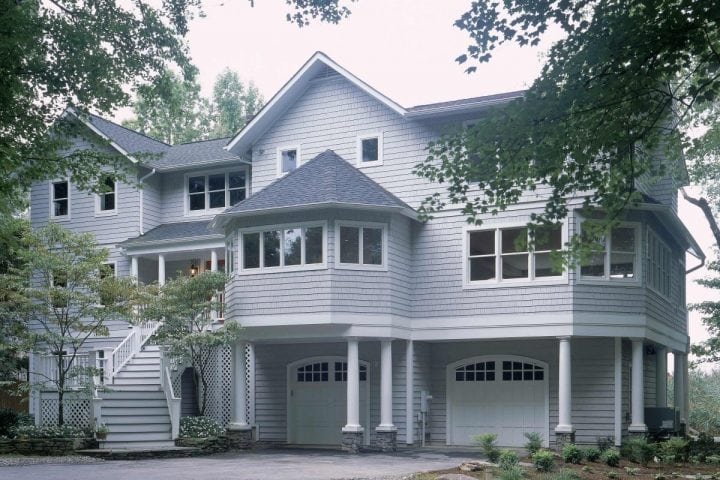 home with new two car garage addition