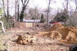 excavation of property for new garage