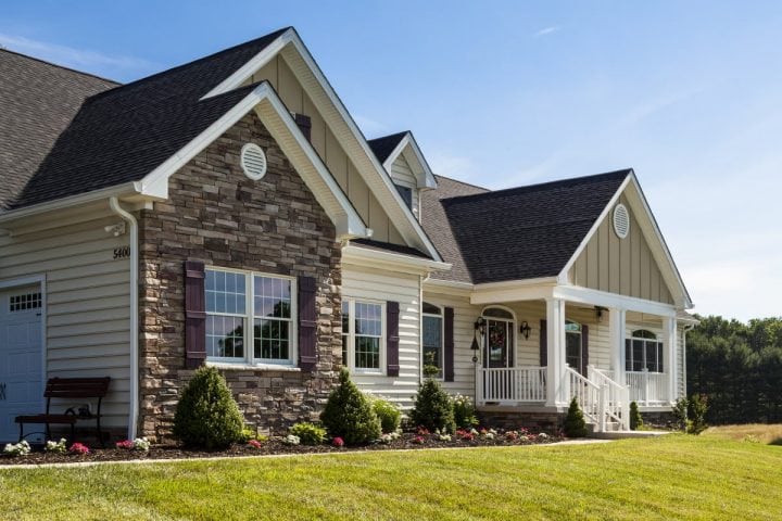 Finished home exterior