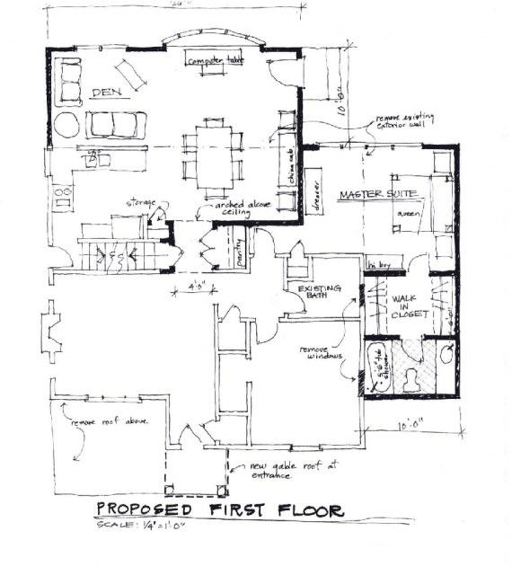 Proposed first floor blueprint