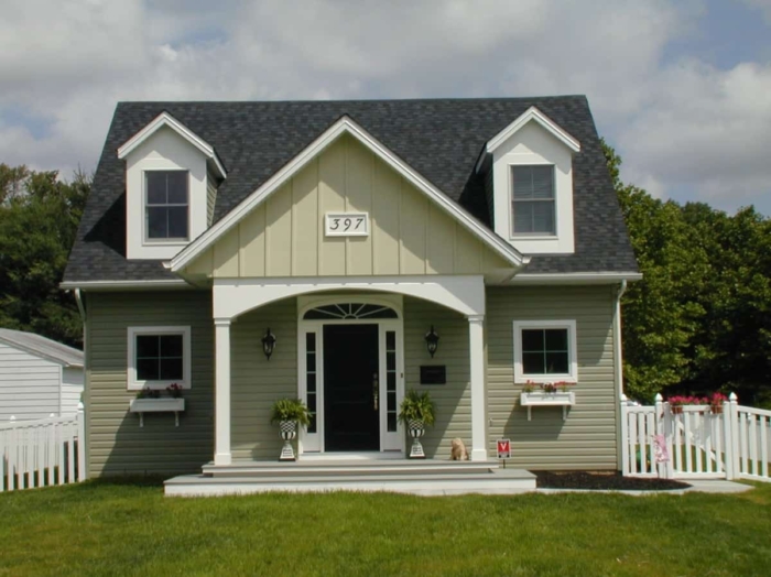 cape cod cottage entrance door with transom and side lights