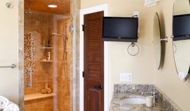 rancher conversion to two story master bath