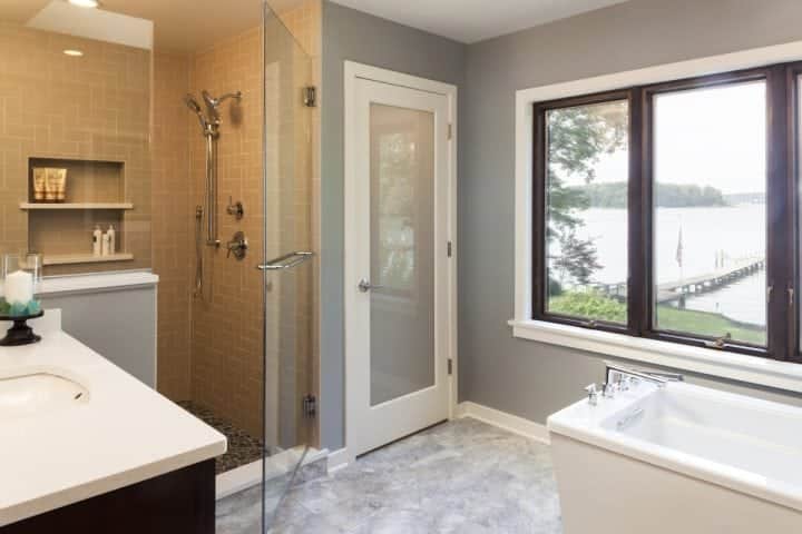 0WINGS HOME SERVICES waterfront master bath remodel