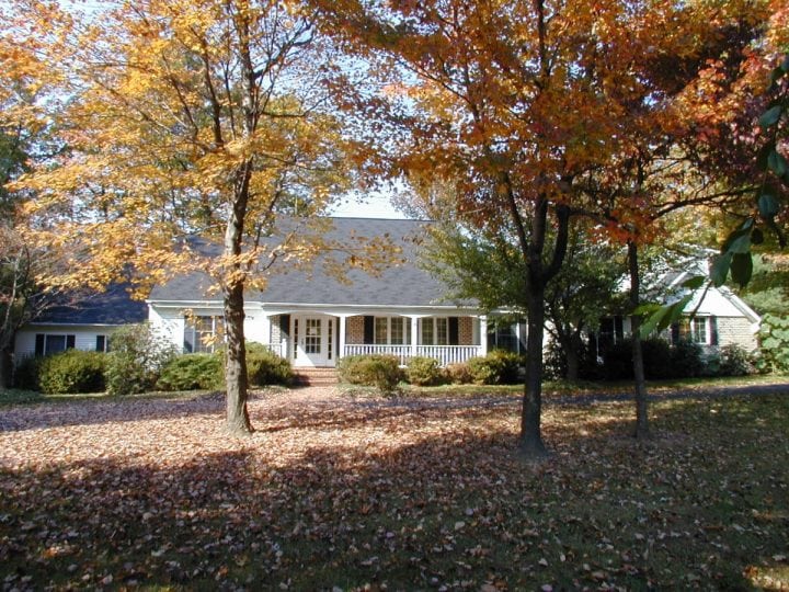 Before Second Floor Added to Rancher in Owings Mills on a beautiful, private treed lot built by Owings Brothers