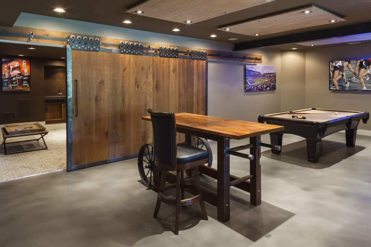 industrial basement remodel