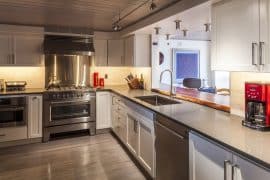 small contemporary condo kitchen