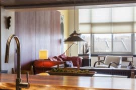 live edge countertop for contemporary condo kitchen remodel