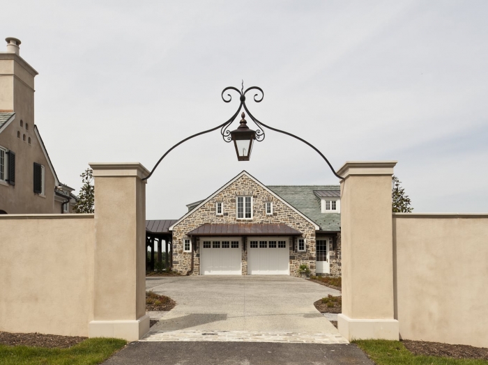 Grand Entrance to residential garage by Owings Brothers Contracting