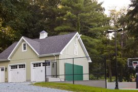 Barn conversion to garage & basketball court by owings brothers contracting
