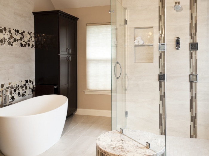 Contemporary modern technology master bathroom by owings brothers contracting