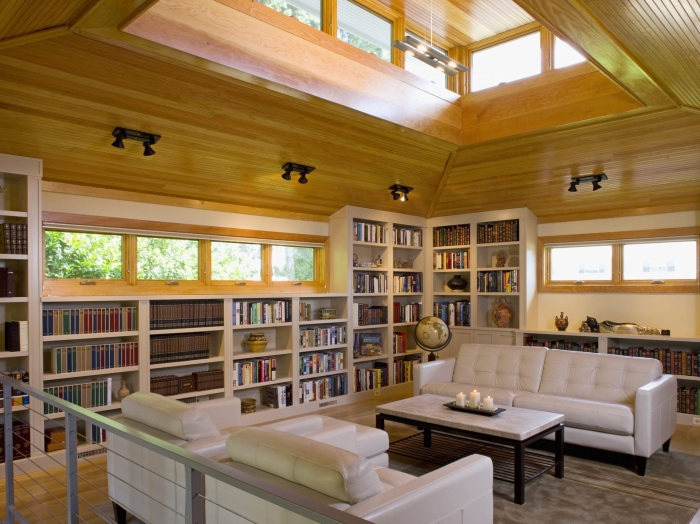 home library addition interior by Owings Brothers Contracting