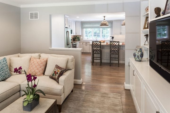 family room remodeled in whole house renovation