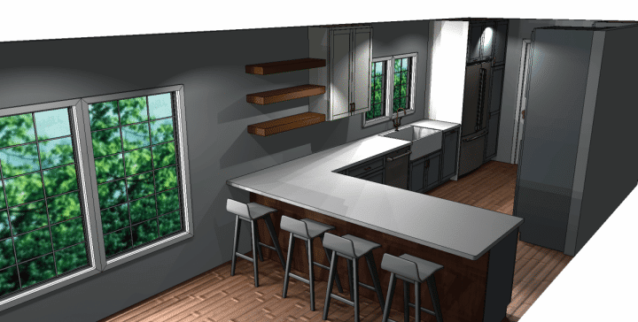 kitchen remodel renderings in annapolis by Owings Brothers Contracting