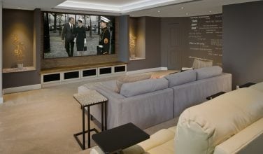 home theater room by owings brothers contracting