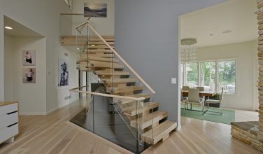Floating stairs after remodel