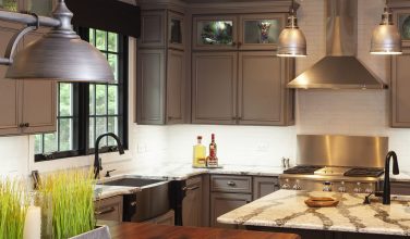 farmhouse meets industrial kitchen design