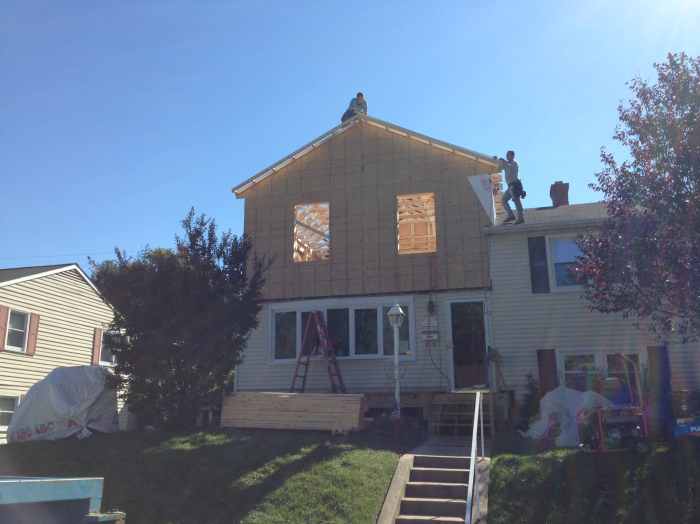 second floor addition during photos