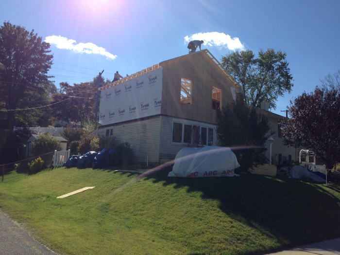 second floor addition during photos