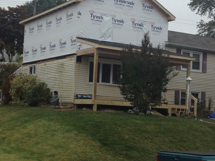 second floor addition during photos