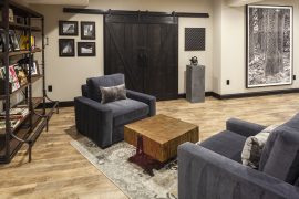 basement remodel, industrial style