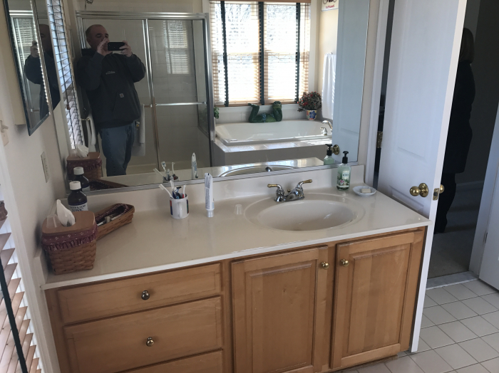 before bathroom remodel