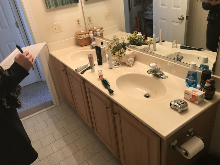 before bathroom remodel