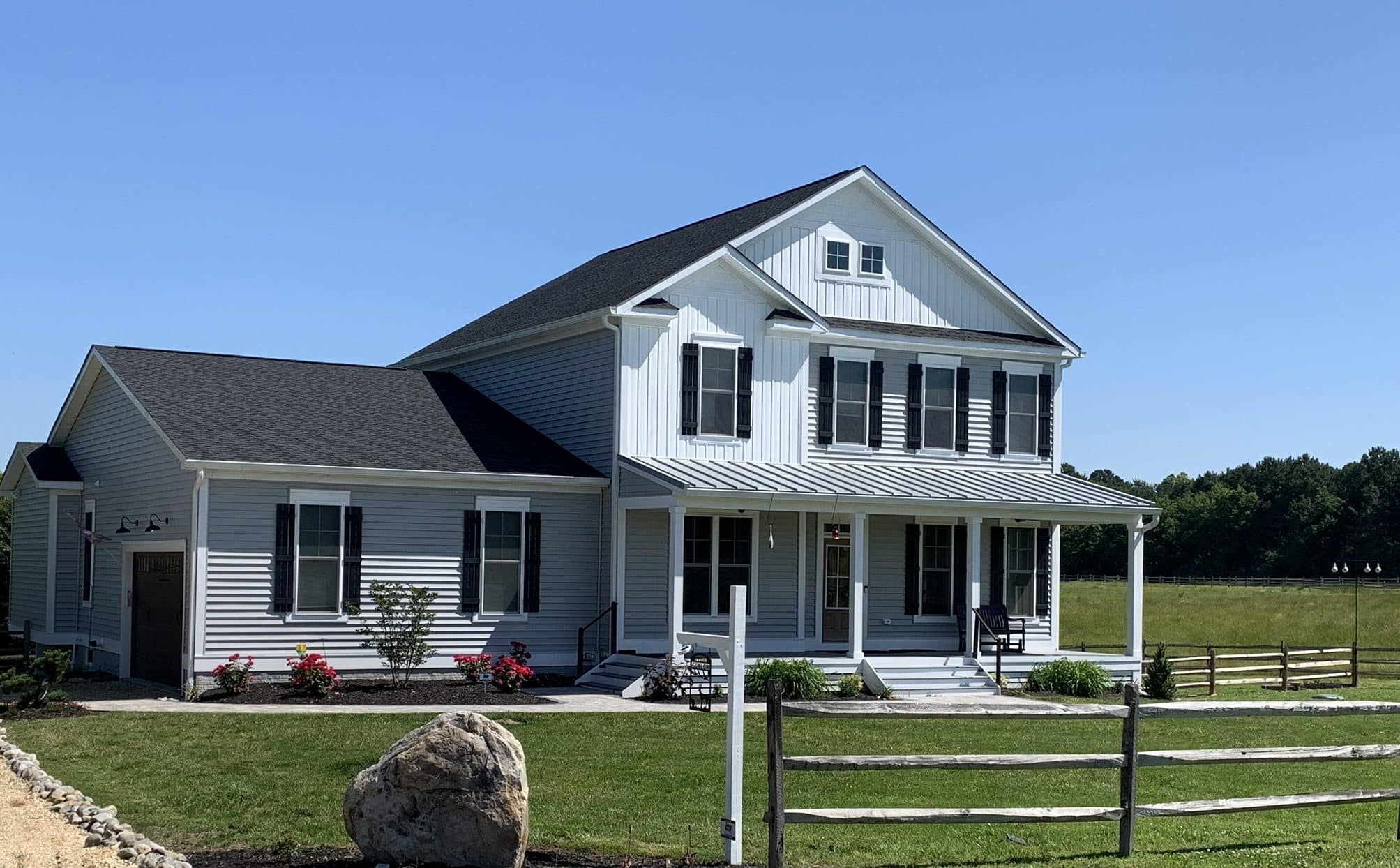 custom built home exterior