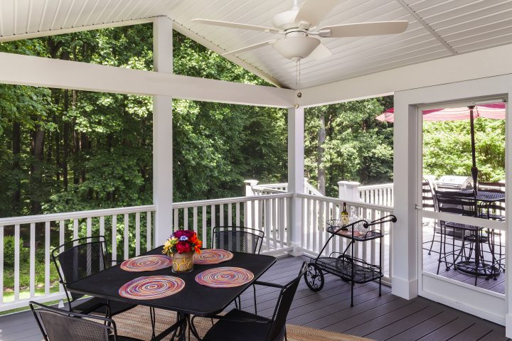 screened porch, maintenance free