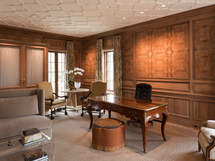 Luxurious, elegant room paneling and trim
