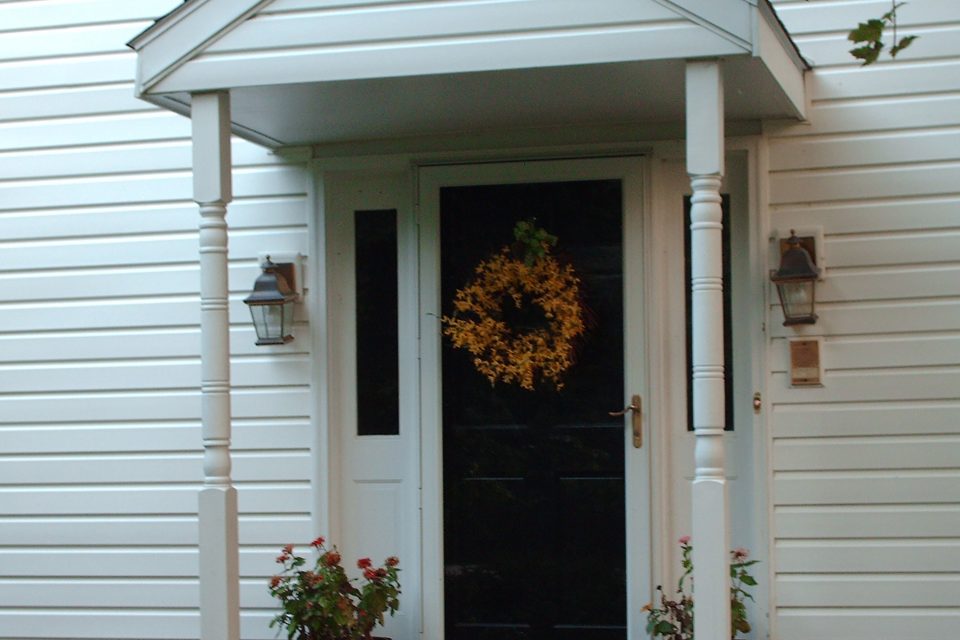 Barrel roof front porch remodel