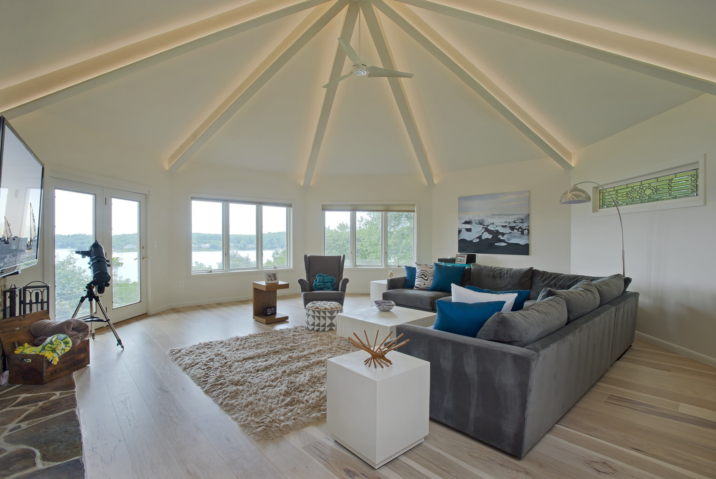 wagon spokes lighted ceiling trim