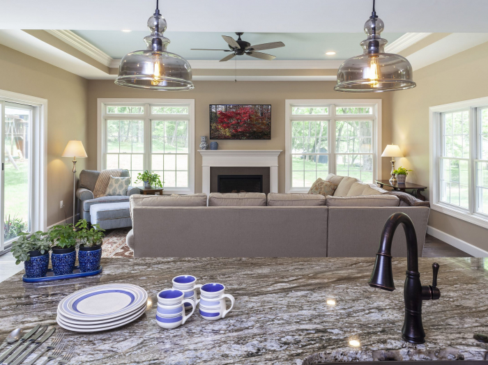 new family room home addition interior