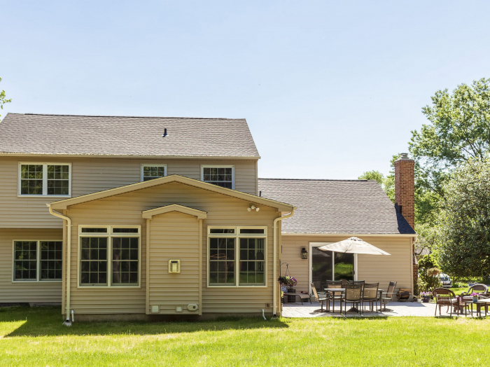 exterior of new family room home addition