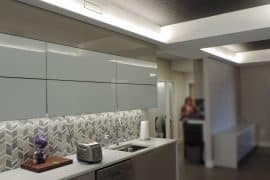 LED up lighting and under cabinet lighting for kitchen