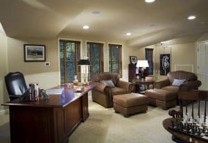 home office above garage