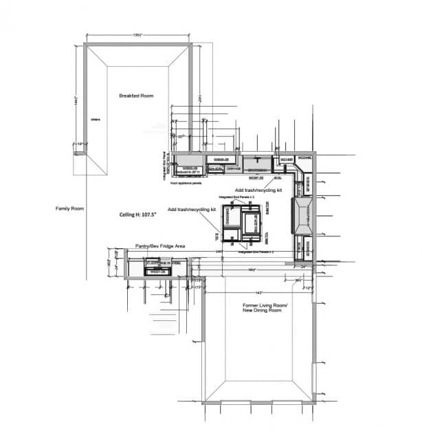 new kitchen dining room remodel design drawings