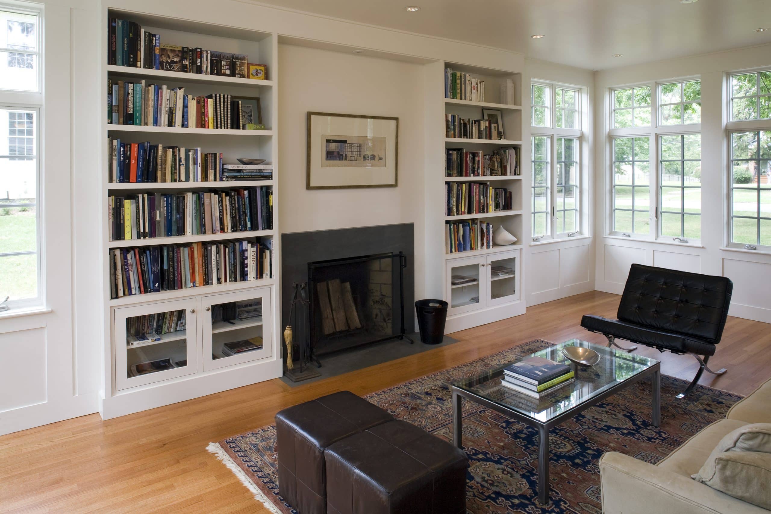 remodeled sunroom with contemporary interior design