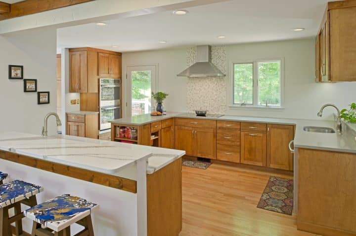 kitchen extension within footprint of home