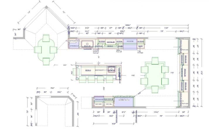 Ellicott City MD kitchen expansion floor plan