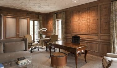 opulent home office with every luxury