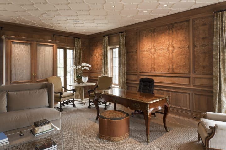 opulent home office with every luxury
