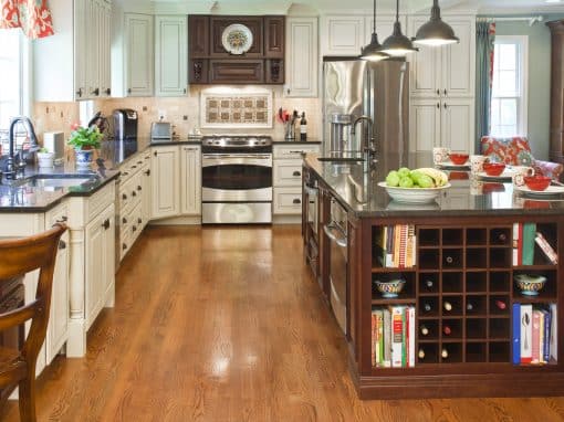 kitchen expanded into dining room