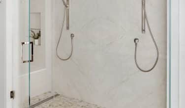 Walk in master bathroom shower
