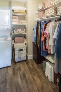 walk-in closet with laundry inlaw apartment