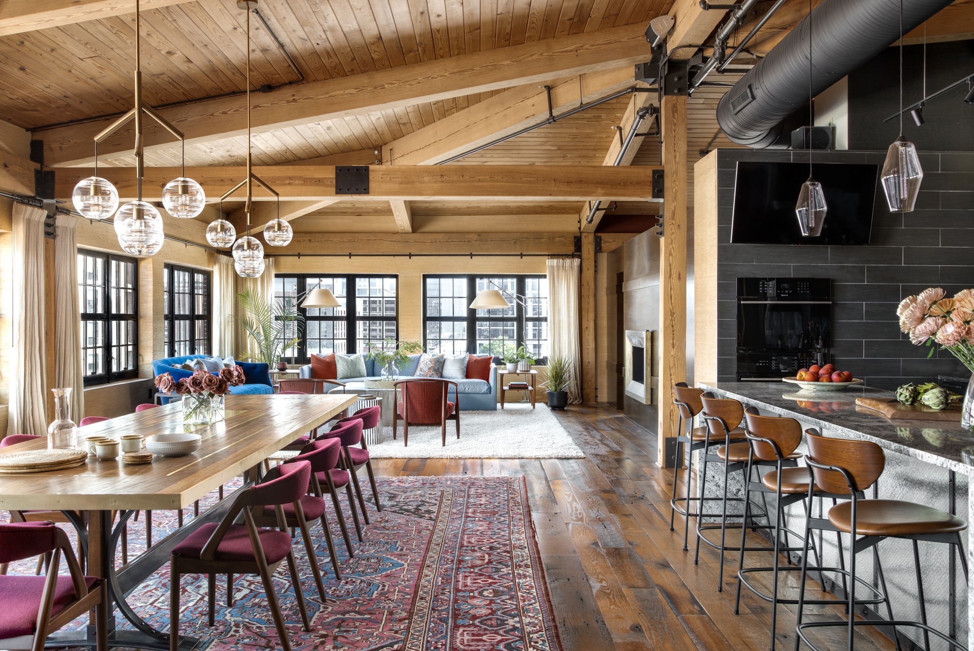 industrial style open concept loft