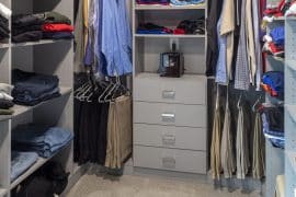 custom closet system for him