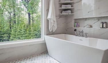 free standing tub inside walk-in shower