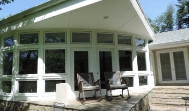 roof covering provides rain protection while windows open