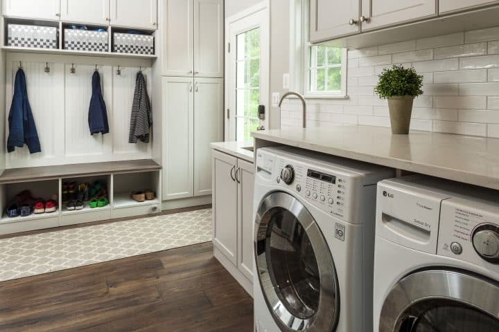laundry in the mud room